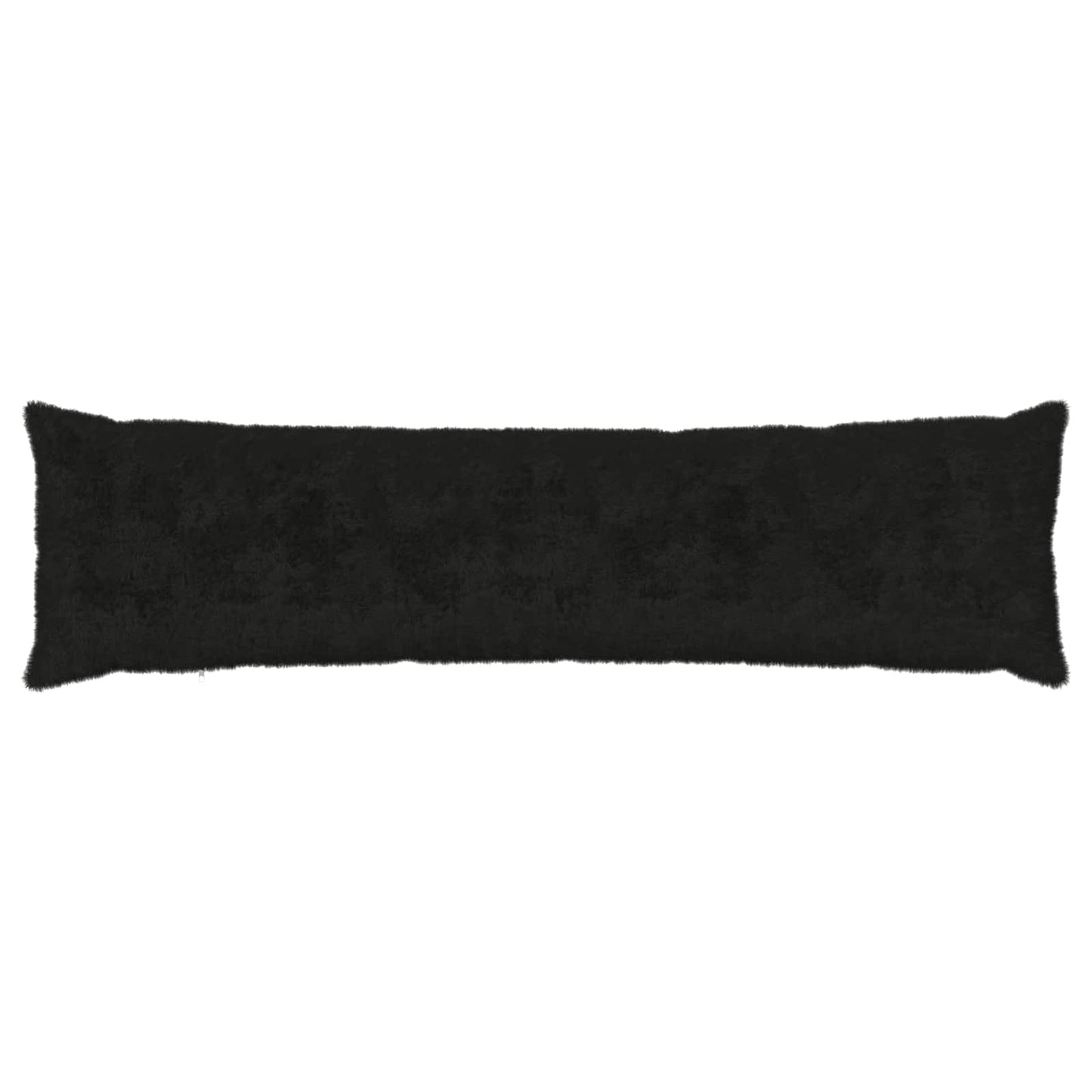 Cushion Cover HEERLEN Black 40 x 145 cm Faux Rabbit Fur