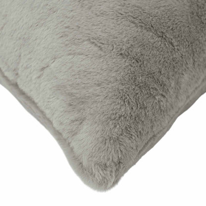 Cushion Cover HEERLEN Light Grey 40 x 145 cm Faux Rabbit Fur
