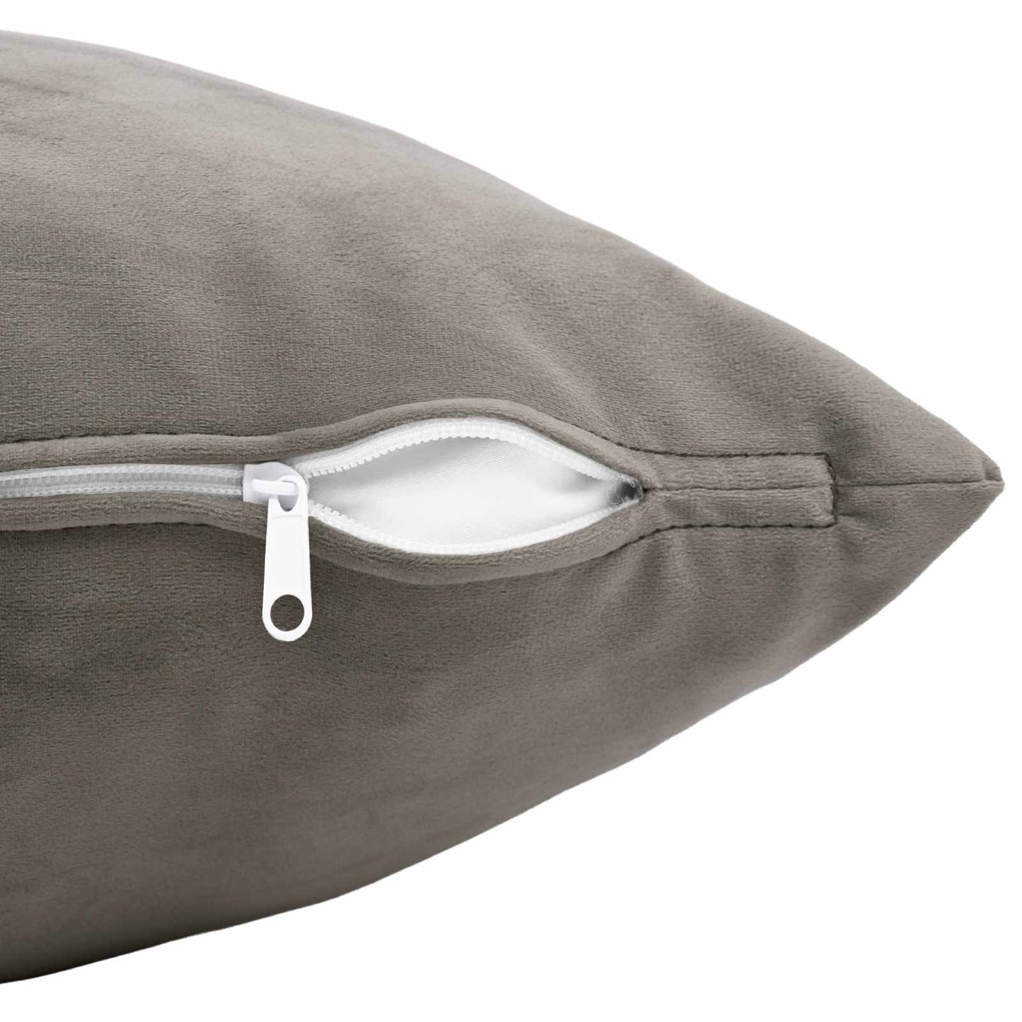 Cushion Cover 6 pcs HEERLEN Light Grey 40 x 60 cm Velvet