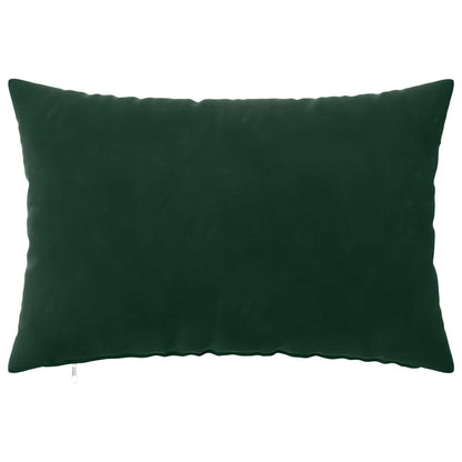 Cushion Cover 2 pcs HEERLEN Dark Green 40 x 60 cm Velvet