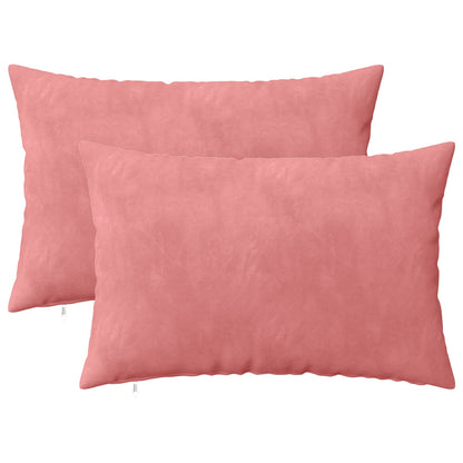 Cushion Cover 2 pcs HEERLEN Pink 40 x 60 cm Velvet