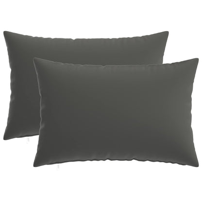 Cushion Cover 2 pcs HEERLEN Anthracite 40 x 60 cm Polyester