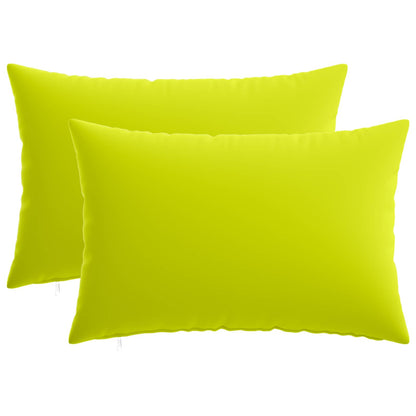 Cushion Cover 2 pcs HEERLEN Bright Green 40 x 60 cm Polyester