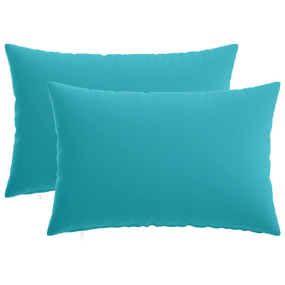 Cushion Cover 2 pcs HEERLEN Turquoise 40 x 60 cm Polyester
