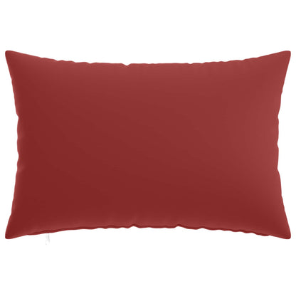 Cushion Cover 6 pcs HEERLEN Wine Red 40 x 60 cm Polyester