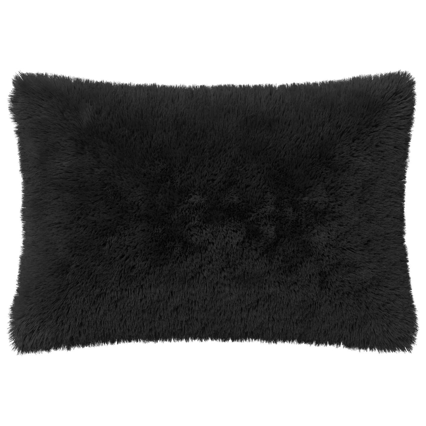 Cushion Cover 2 pcs HEERLEN Black 40 x 60 cm PV Fleece