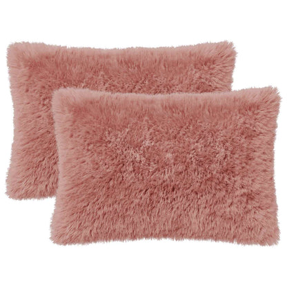 Cushion Cover 2 pcs HEERLEN Pink 40 x 60 cm PV Fleece