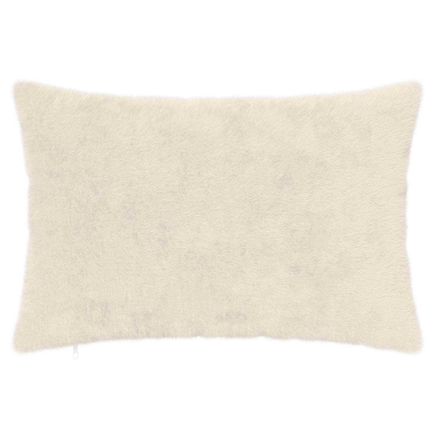 Cushion Cover 2 pcs HEERLEN White 40 x 60 cm Faux Rabbit Fur
