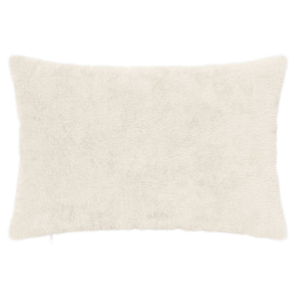 Cushion Cover 6 pcs HEERLEN White 40 x 60 cm Faux Rabbit Fur