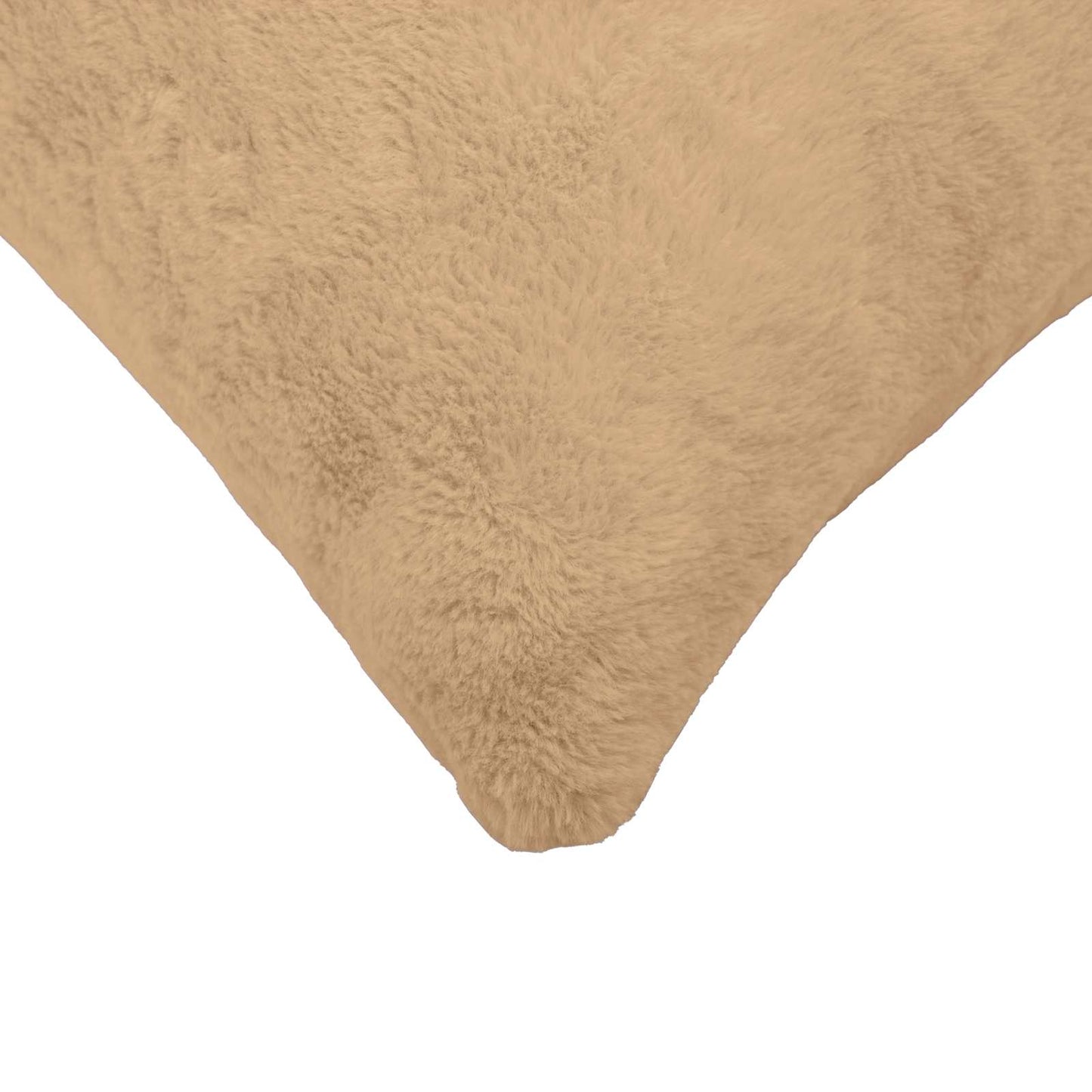 Cushion Cover 6 pcs HEERLEN Cream 40 x 60 cm Faux Rabbit Fur