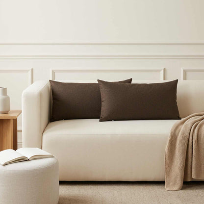 Throw Pillow 6 pcs HEERLEN Brown 40 x 70 cm Fabric