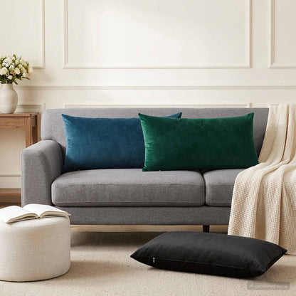 Cushion with Pillow HEERLEN 6 pcs Blue Velvet