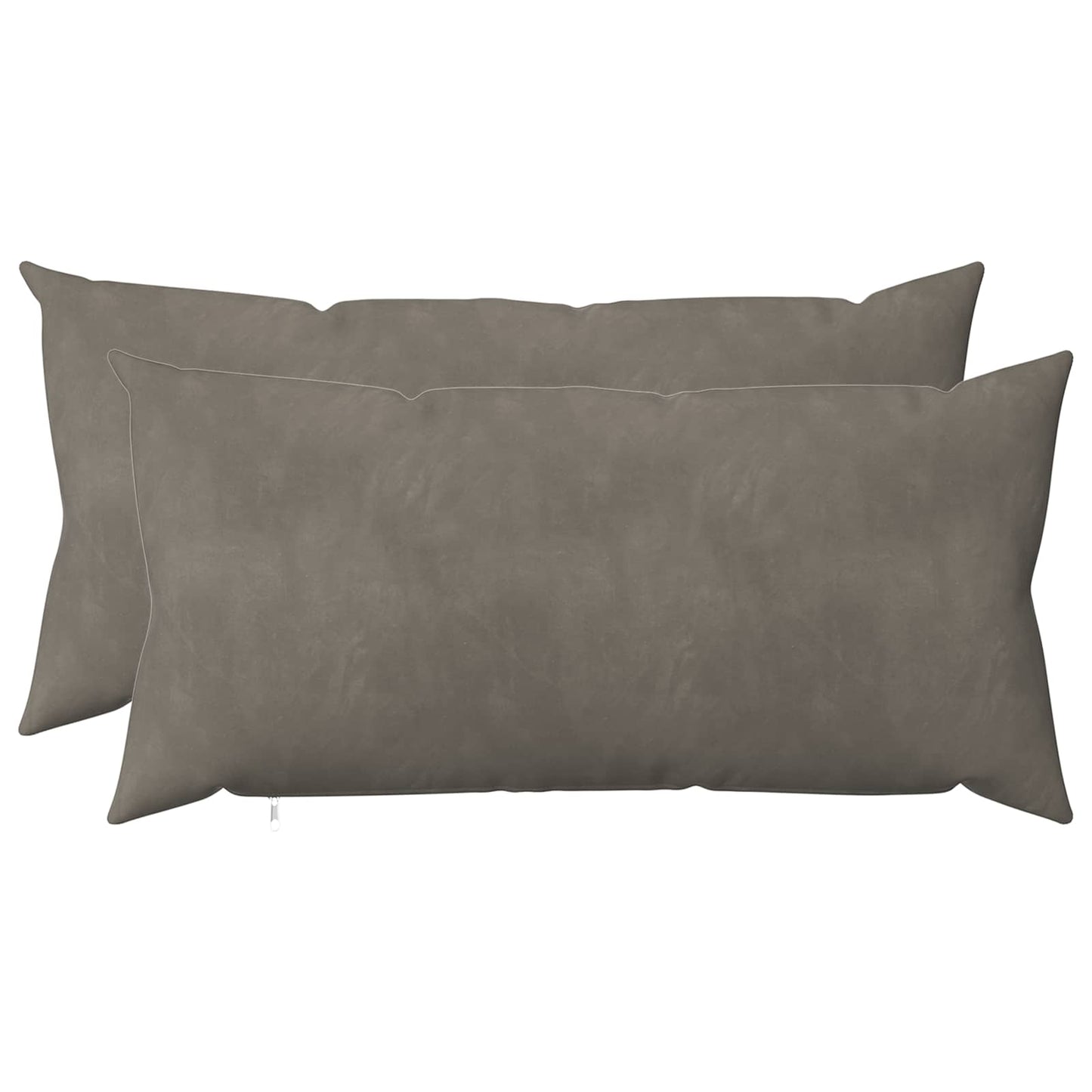 Cushion Cover 2 pcs HEERLEN Light Grey 40 x 70 cm Velvet