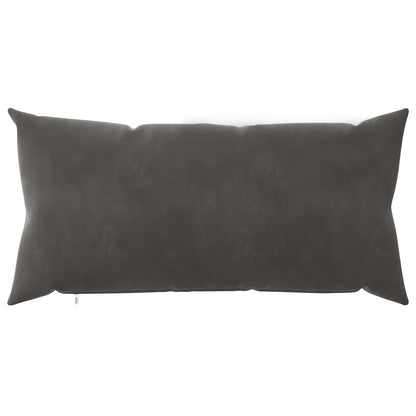 Cushion Cover 2 pcs HEERLEN Dark Grey 40 x 70 cm Velvet