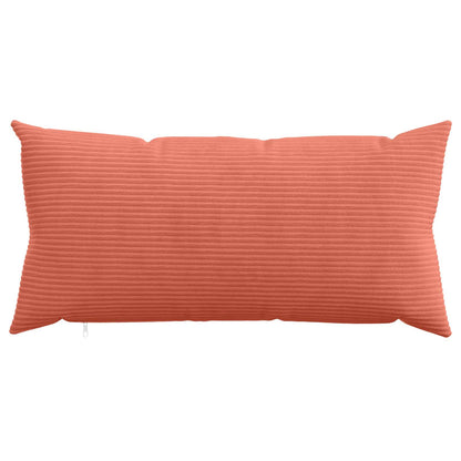 Cushion Cover 6 pcs HEERLEN Red Orange 40 x 70 cm Corduroy