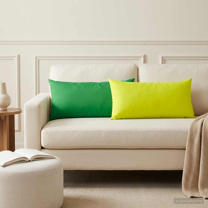 Cushion Cover 12 pcs HEERLEN Green 40 x 80 cm Polyester