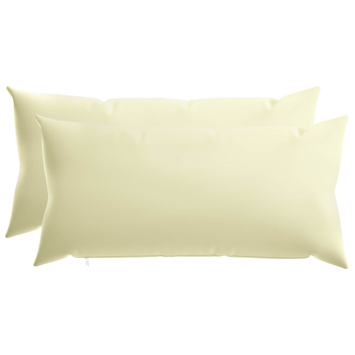 Cushion Cover 2 pcs HEERLEN Cream 40 x 70 cm Polyester