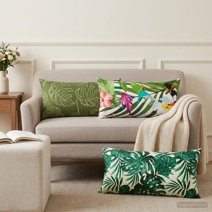 Cushion Cover 12 pcs HEERLEN Multicolour 40 x 80 cm Polyester