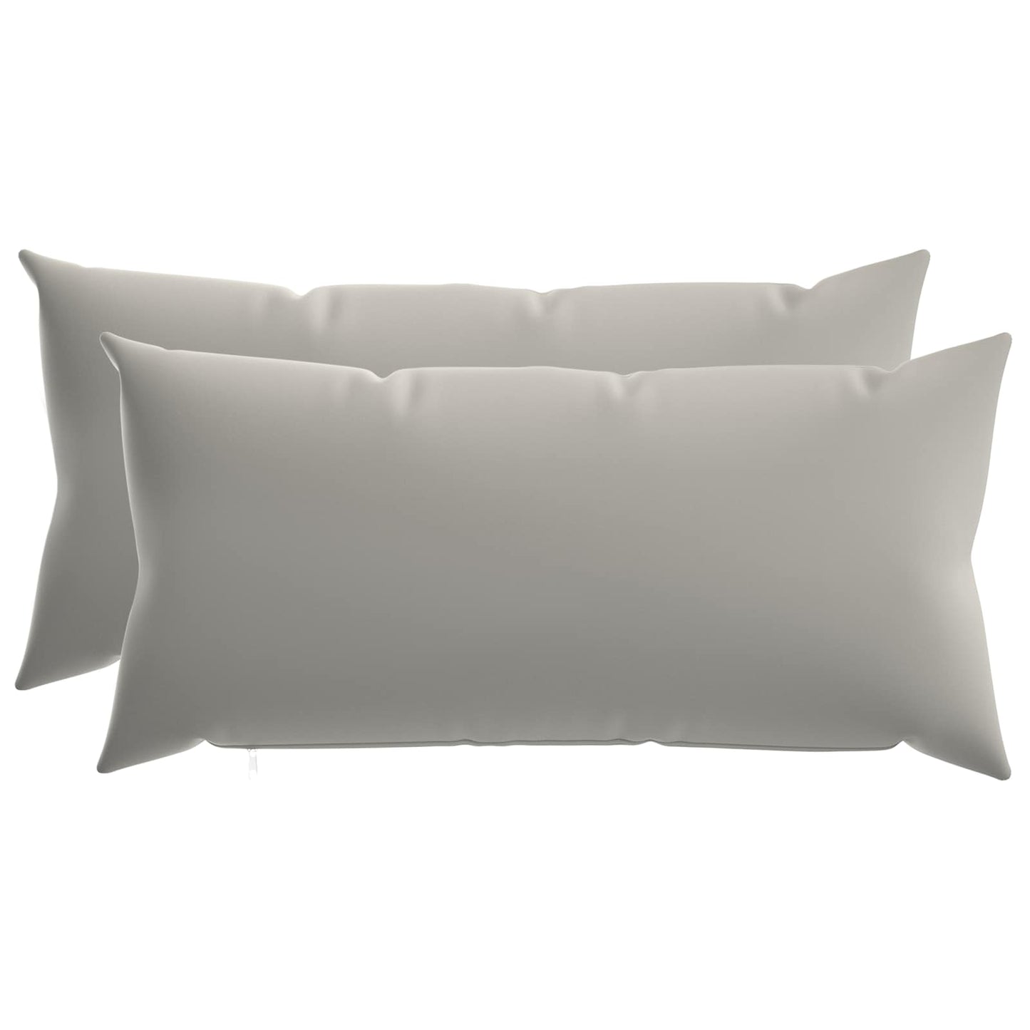 Cushion Cover 2 pcs HEERLEN Grey 40 x 70 cm Polyester