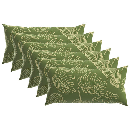 Cushion Cover 6 pcs HEERLEN Leaf Design 40 x 70 cm Polyester