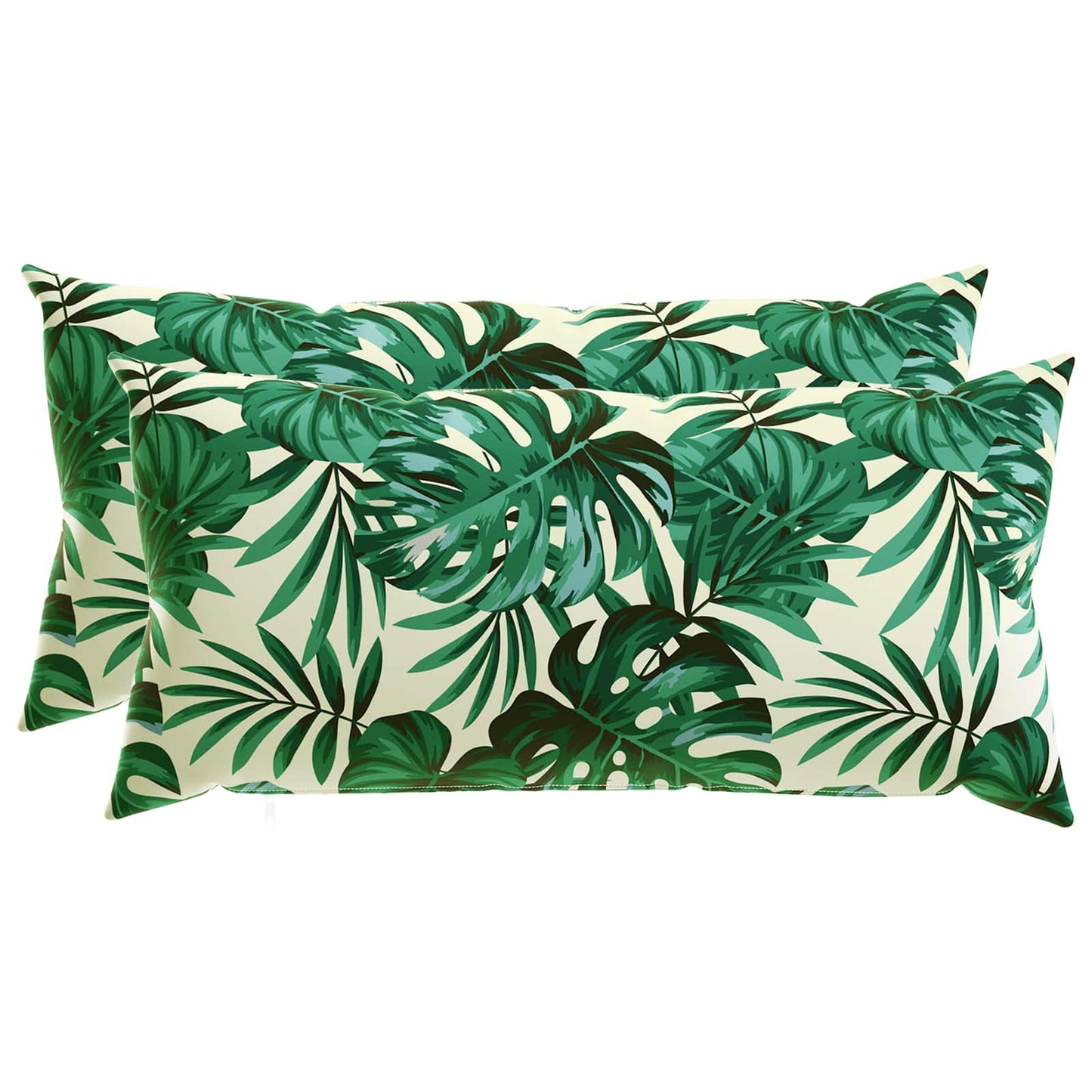 Cushion Cover 2 pcs HEERLEN Leaf Pattern 40 x 70 cm Polyester