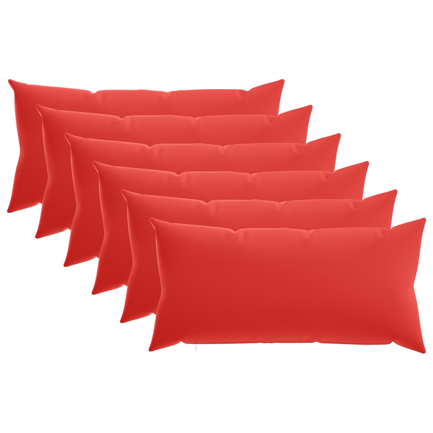Cushion Cover 6 pcs HEERLEN Red 40 x 70 cm Polyester