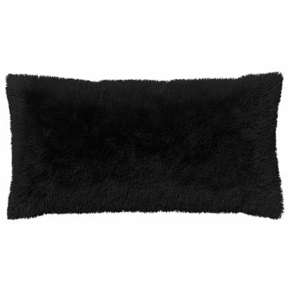 Cushion Cover 6 pcs HEERLEN Black 40 x 70 cm PV Fleece