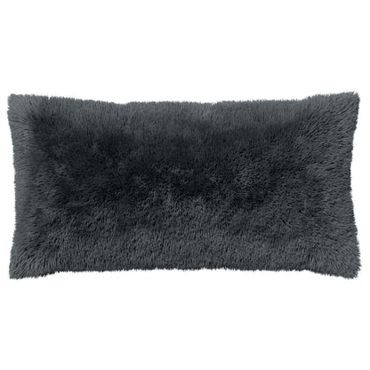 Cushion Cover 2 pcs HEERLEN Anthracite 40 x 70 cm PV Fleece