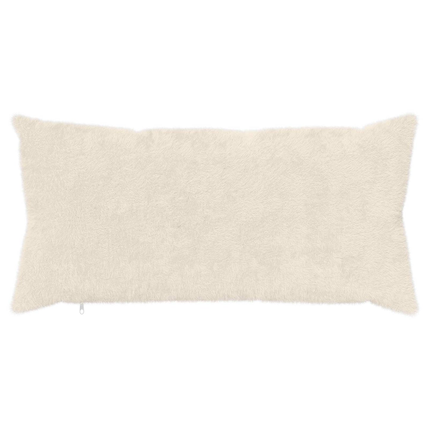 Cushion Cover 2 pcs HEERLEN White 40 x 70 cm Faux Rabbit Fur