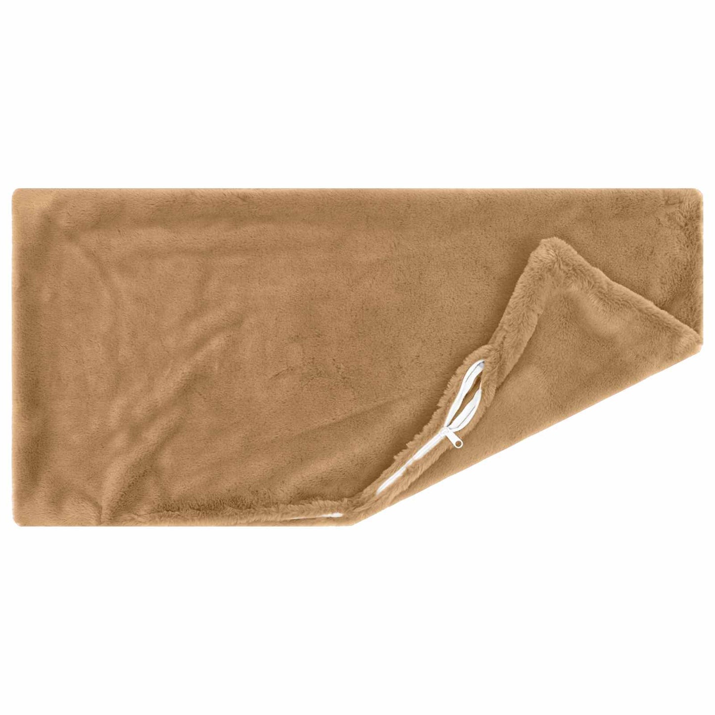 Cushion Cover 2 pcs HEERLEN Taupe 40 x 70 cm Faux Rabbit Fur