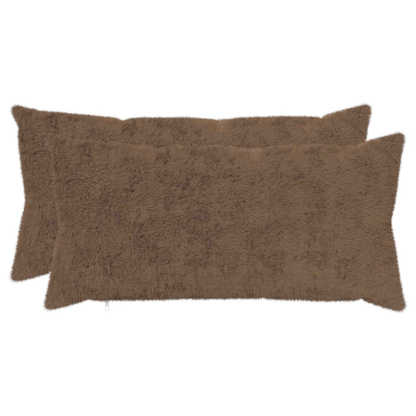 Cushion Cover 2 pcs HEERLEN Light Brown 40 x 70 cm