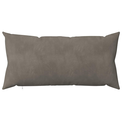 Cushion Cover 6 pcs HEERLEN Light Grey 40 x 80 cm Velvet