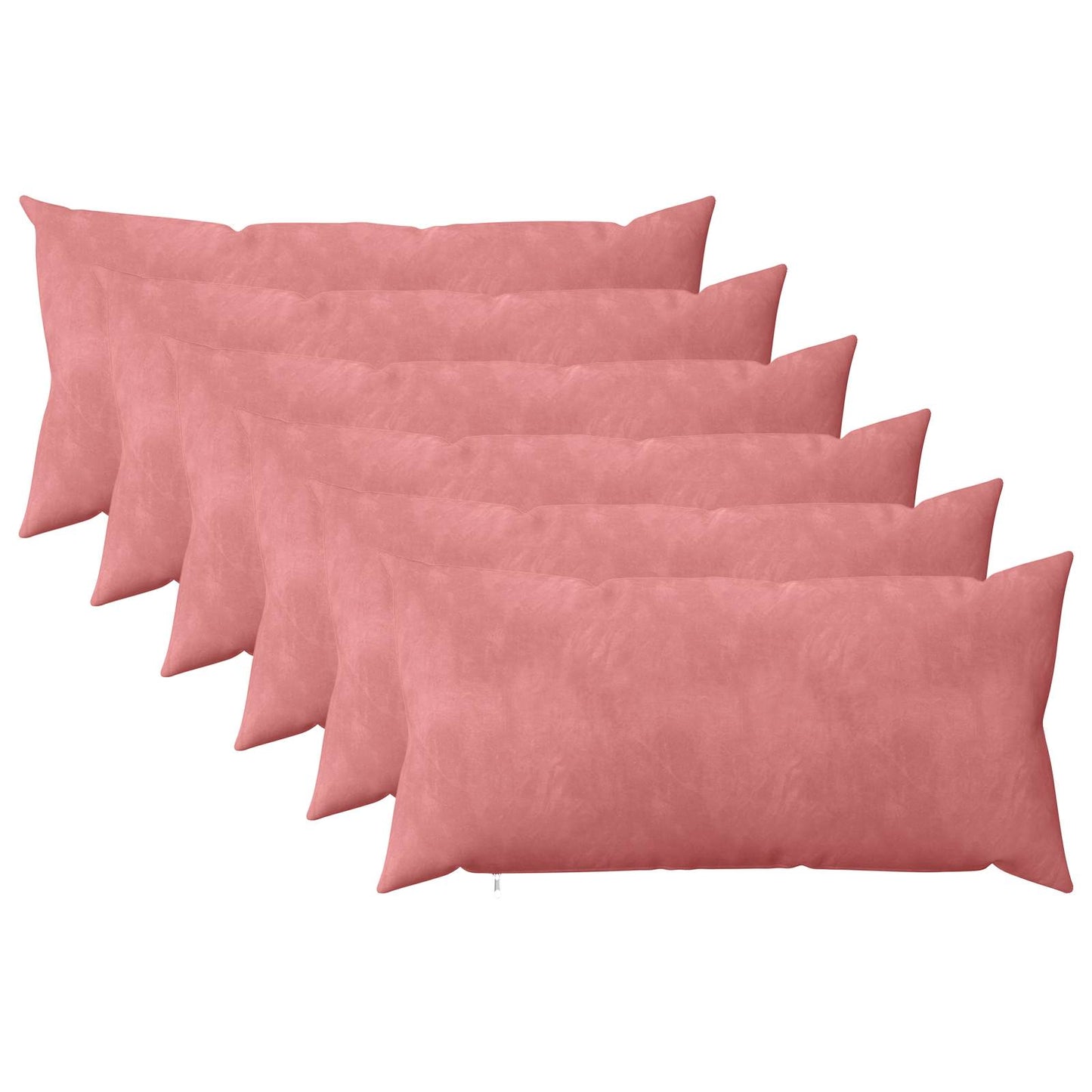 Cushion Cover 6 pcs HEERLEN Pink 40 x 80 cm Velvet