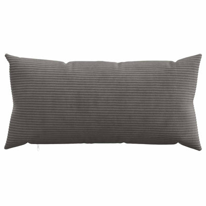 Cushion Cover 12 pcs HEERLEN Dark Grey 40 x 80 cm Corduroy