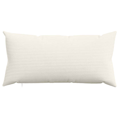 Cushion Cover 6 pcs HEERLEN Cream 40 x 80 cm Corduroy