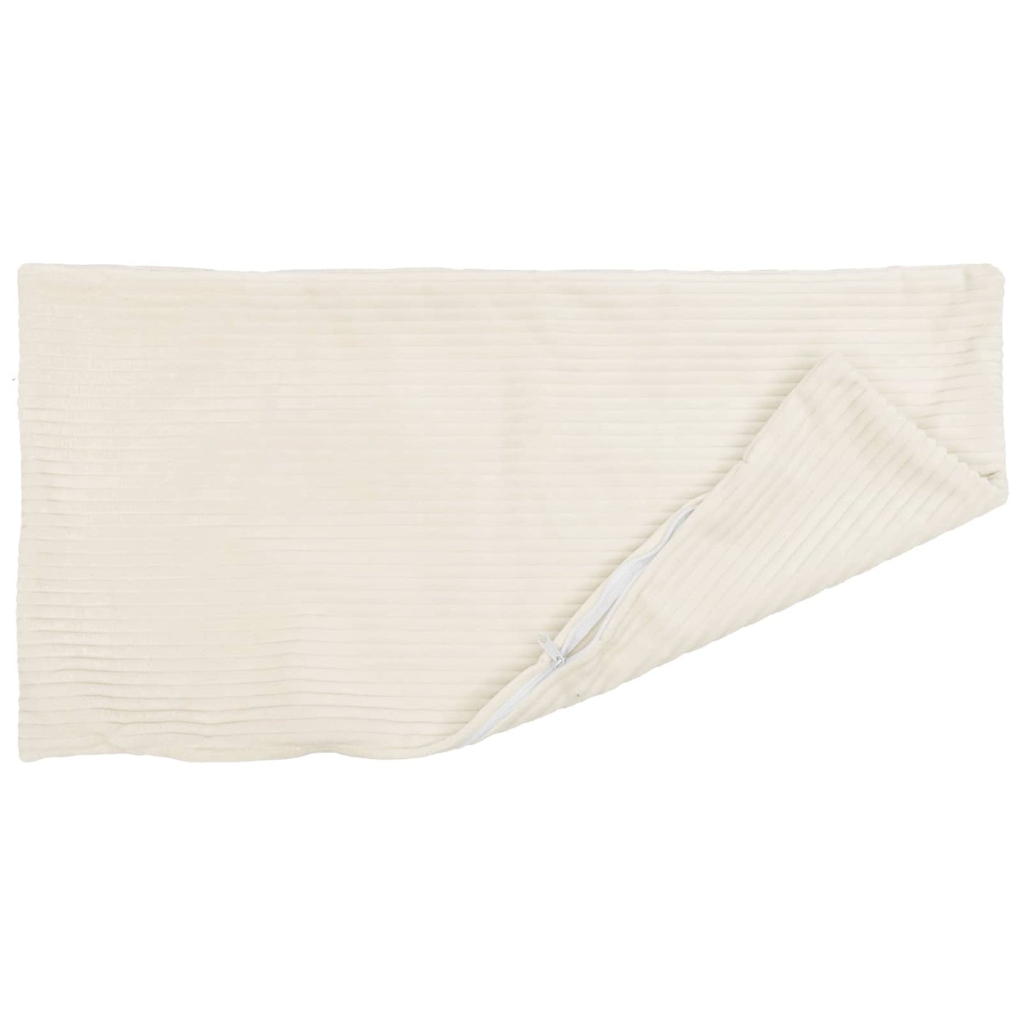 Cushion Cover 12 pcs HEERLEN Cream 40 x 80 cm Corduroy