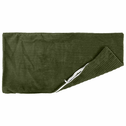 Cushion Cover 12 pcs HEERLEN Green 40 x 80 cm Corduroy