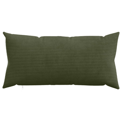 Cushion Cover 12 pcs HEERLEN Green 40 x 80 cm Corduroy