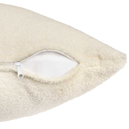 Cushion Cover 12 pcs HEERLEN Cream 40 x 80 cm Bouclé