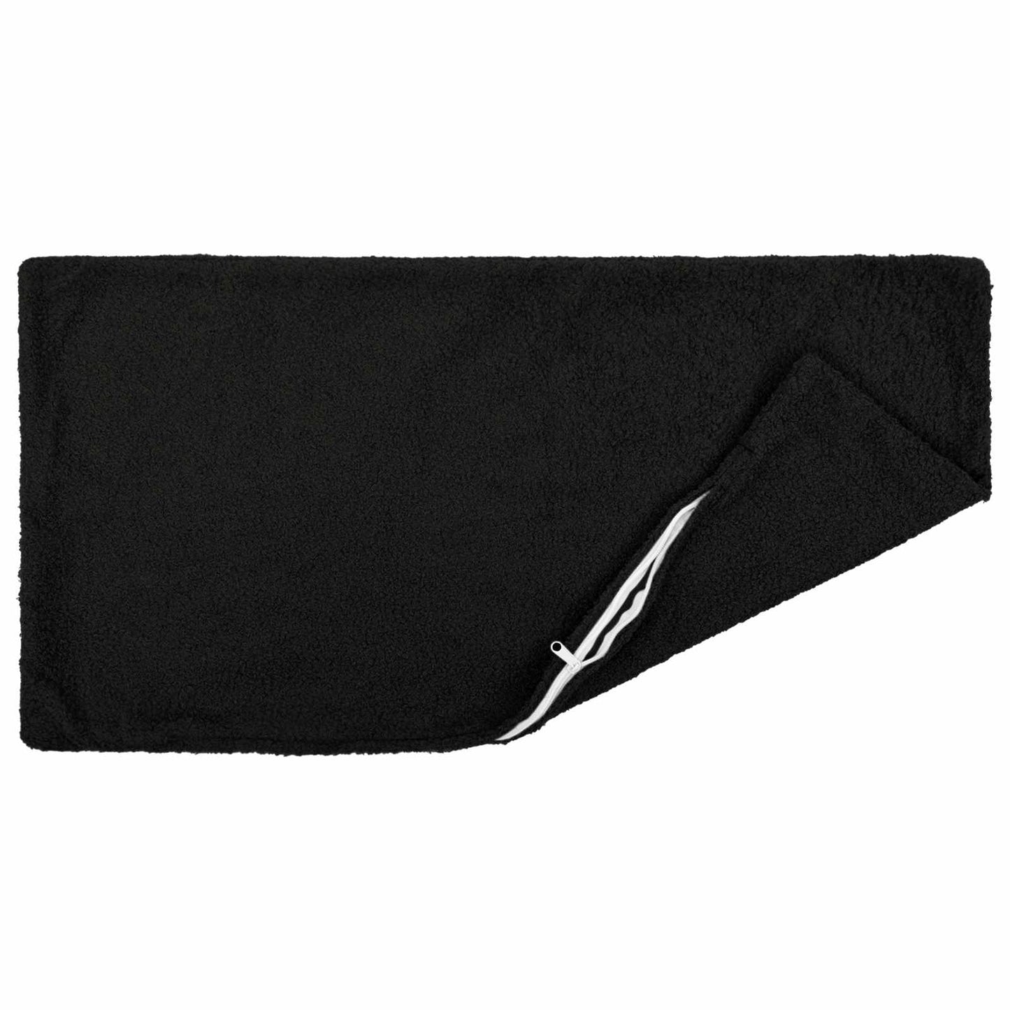 Cushion Cover 12 pcs HEERLEN Black 40 x 80 cm Bouclé