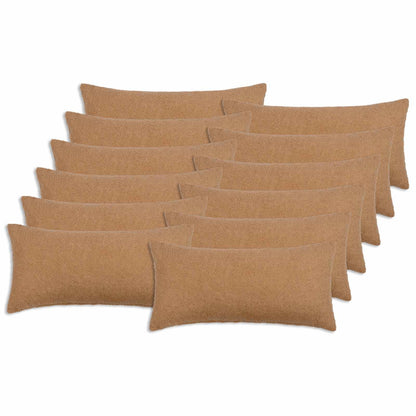 Cushion Cover 12 pcs HEERLEN Beige 40 x 80 cm Bouclé