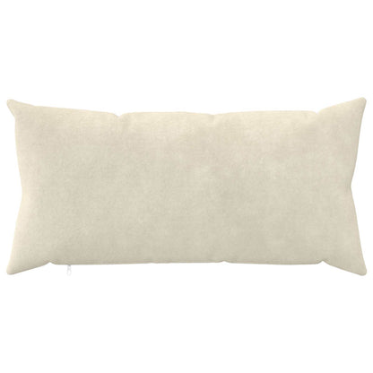 Cushion Cover 12 pcs HEERLEN Cream 40 x 80 cm Microfiber Fleece