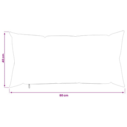 Cushion Cover 12 pcs HEERLEN Cream 40 x 80 cm Microfiber Fleece