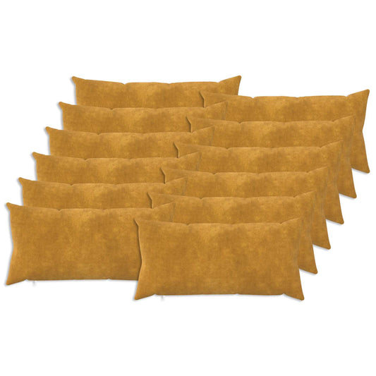 Cushion Cover 12 pcs HEERLEN Yellow 40 x 80 cm