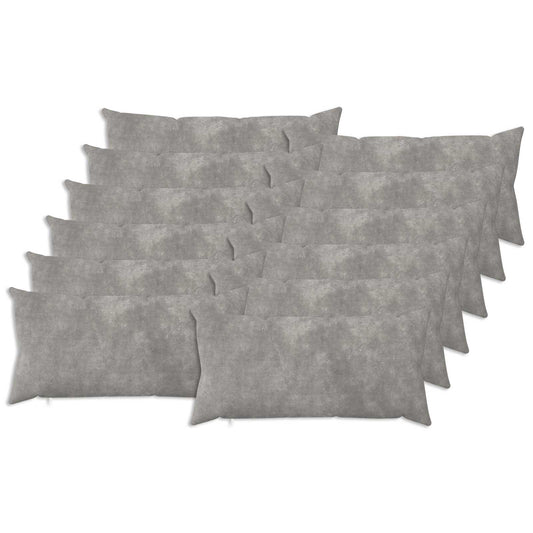 Cushion Cover 12 pcs HEERLEN Light Grey 40 x 80 cm