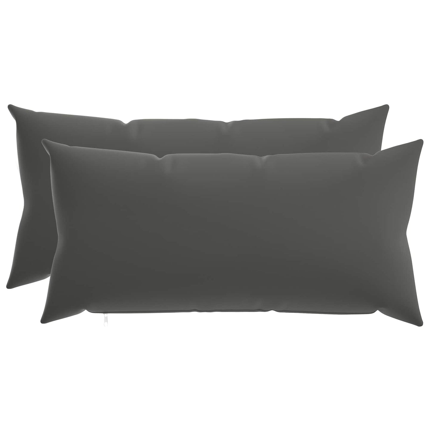 Cushion Cover 2 pcs HEERLEN Anthracite 40 x 80 cm Polyester