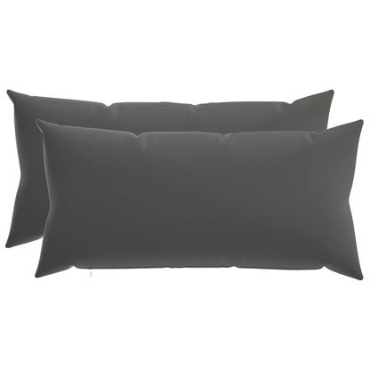 Cushion Cover 2 pcs HEERLEN Anthracite 40 x 80 cm Polyester