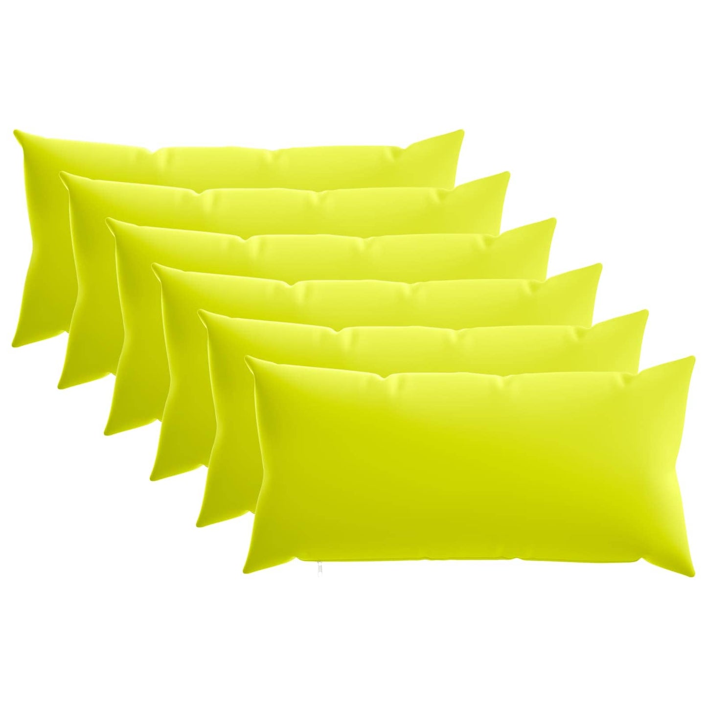 Cushion Cover 6 pcs HEERLEN Bright Green 40 x 80 cm Polyester
