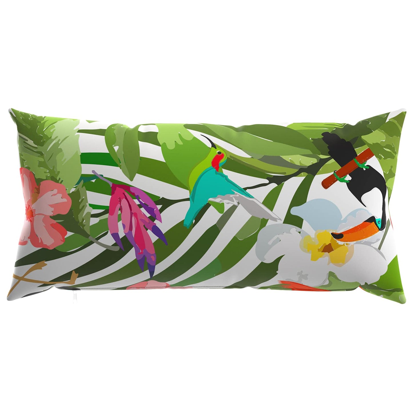 Cushion Cover 6 pcs HEERLEN Black 40 x 80 cm Polyester