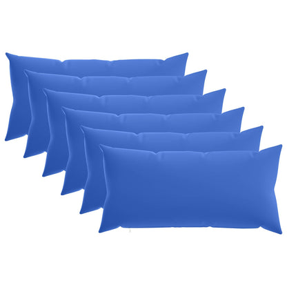 Cushion Cover 6 pcs HEERLEN Royal Blue 40 x 80 cm Polyester